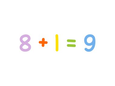Çocuk vektör şablonu için matematik ekle