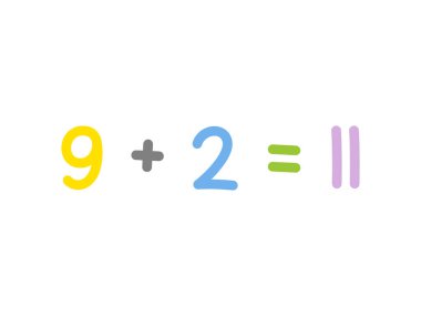 Çocuk vektör şablonu için matematik ekle
