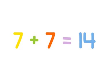 Çocuk vektör şablonu için matematik ekle