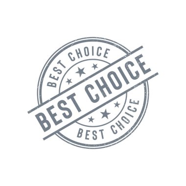 En İyi Seçim Pullu Grunge Vektör Şablonu