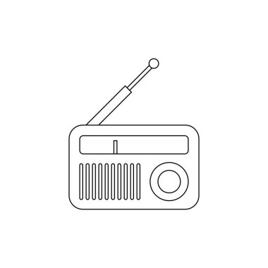 Radyo simgesi vektör logo şablonu