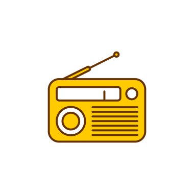 Radyo simgesi vektör logo şablonu