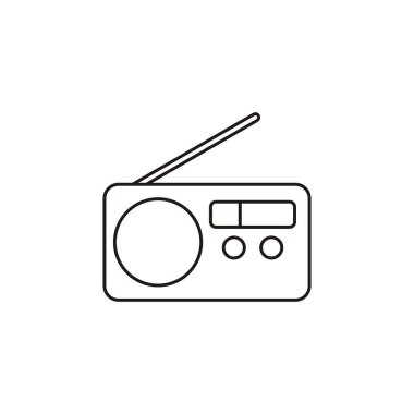 Radyo simgesi vektör logo şablonu