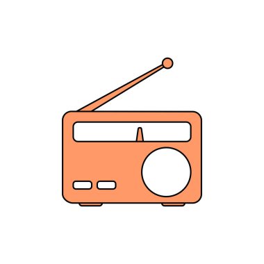 Radyo simgesi vektör logo şablonu