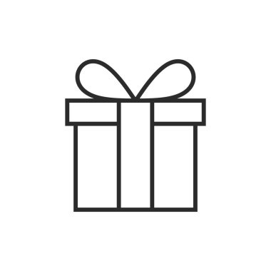 Hediye Kutusu Simgesi Vektör Logo Şablonu