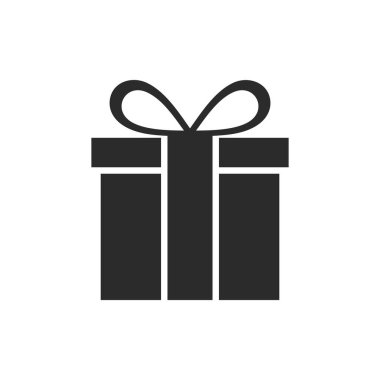 Hediye Kutusu Simgesi Vektör Logo Şablonu