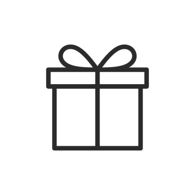 Hediye Kutusu Simgesi Vektör Logo Şablonu
