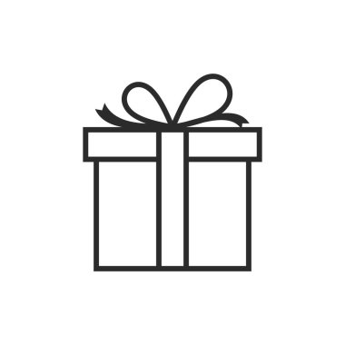 Hediye Kutusu Simgesi Vektör Logo Şablonu