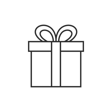 Hediye Kutusu Simgesi Vektör Logo Şablonu
