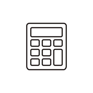 Hesap Makinesi Simgesi Vektör Logo Şablonu