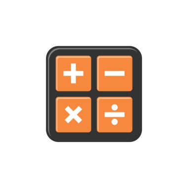 Hesap Makinesi Simgesi Vektör Logo Şablonu