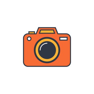Kamera Fotoğrafı Simge Vektör Logo Şablonu