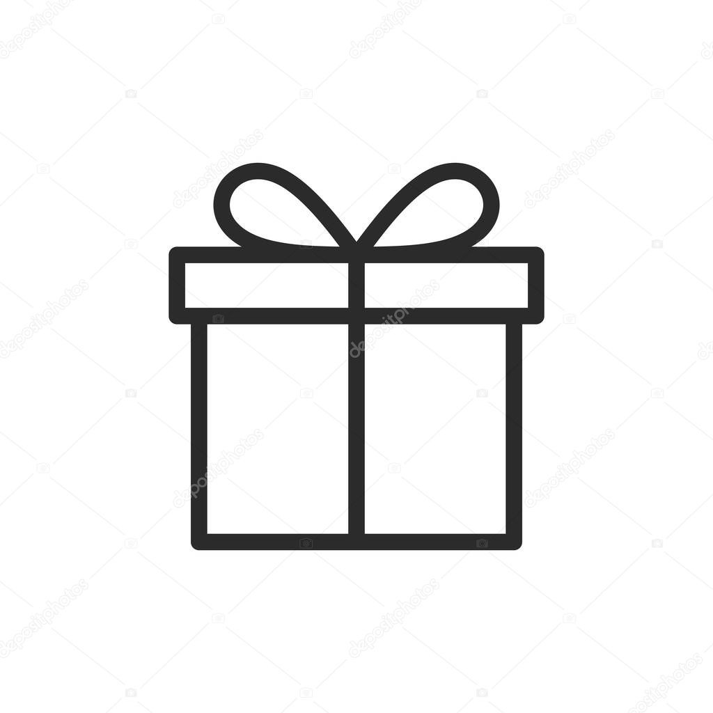 Gift Box Icon Vector Logo Template