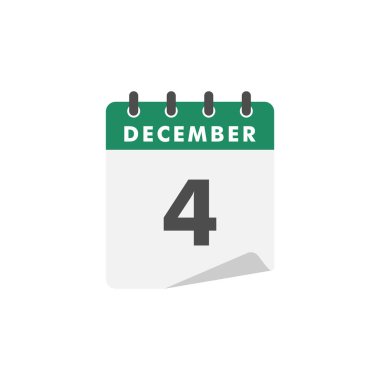 Aralık Takvim Simgesi Vektör Şablonu