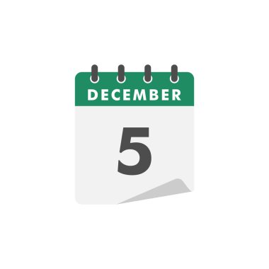 Aralık Takvim Simgesi Vektör Şablonu