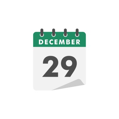 Aralık Takvim Simgesi Vektör Şablonu