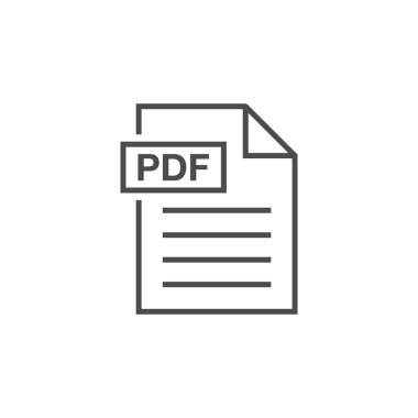 PDF Document Download Icon Vector Template clipart