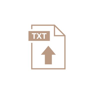 TXT Document Download Icon Vector Template clipart