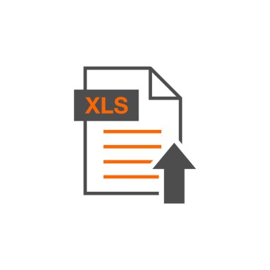 XLS Document Download Icon Vector Template clipart