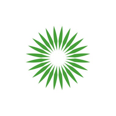 Çiçek Mandala Simgesi Vektör Logo Şablonu