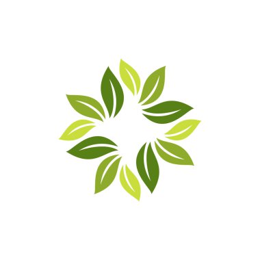 Çiçek Mandala Simgesi Vektör Logo Şablonu