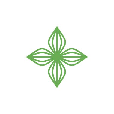 Çiçek Mandala Simgesi Vektör Logo Şablonu