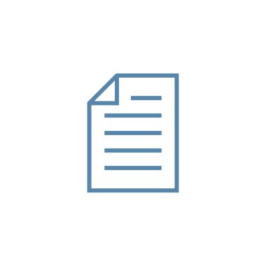 Kağıt Sayfası Belgesi Simge Vektör Şablonu