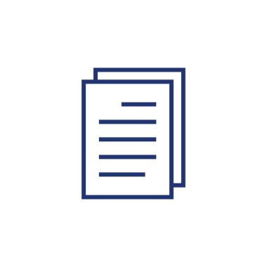 Kağıt Sayfası Belgesi Simge Vektör Şablonu