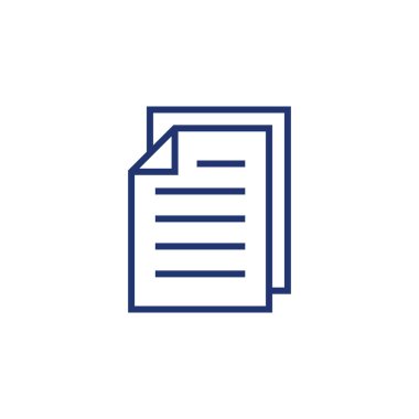 Kağıt Sayfası Belgesi Simge Vektör Şablonu