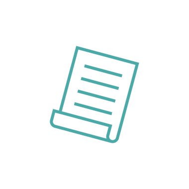 Kağıt Sayfası Belgesi Simge Vektör Şablonu