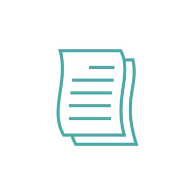 Kağıt Sayfası Belgesi Simge Vektör Şablonu