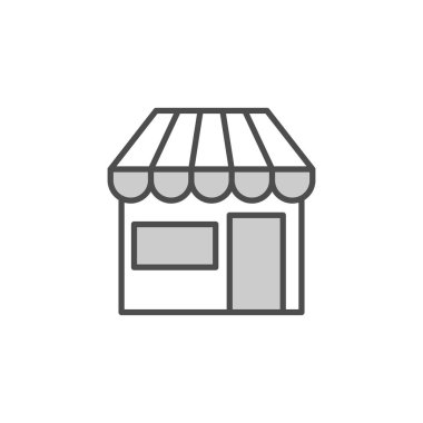 Dükkan Depolama Simgesi Vektör Logo Şablonu