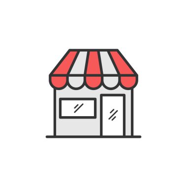 Dükkan Depolama Simgesi Vektör Logo Şablonu