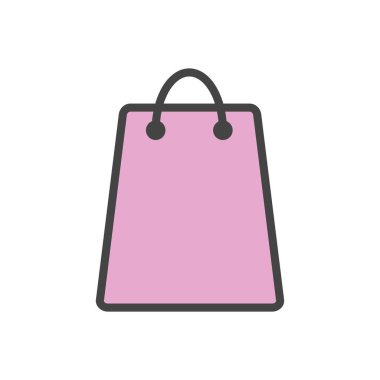 Alışveriş Torbası Simgesi Vektör Logo Şablonu