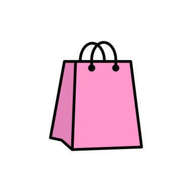 Alışveriş Torbası Simgesi Vektör Logo Şablonu