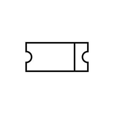 Bilet Simgesi Vektör İllüstrasyon Logo Şablonu