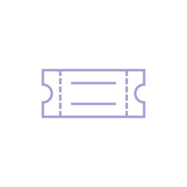 Bilet Simgesi Vektör İllüstrasyon Logo Şablonu