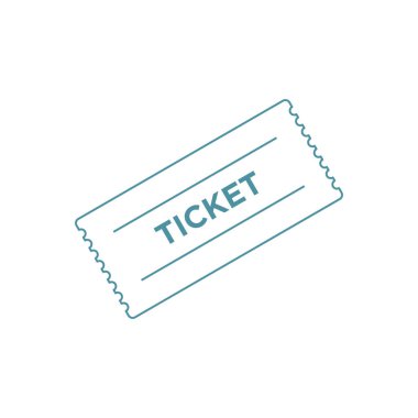 Bilet Simgesi Vektör İllüstrasyon Logo Şablonu