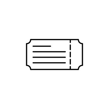 Bilet Simgesi Vektör İllüstrasyon Logo Şablonu