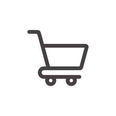 Trolley Arabası, Alışveriş Arabası Simgesi Vektör Şablonu