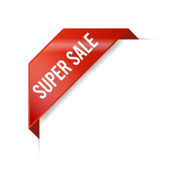 Süper Satış Reklam Köşesi Vektör Şablonu