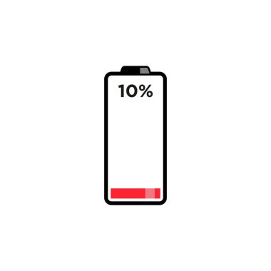 Pil Güç Göstergesi Simgesi Vektörü