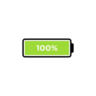 Pil Güç Göstergesi Simgesi Vektörü