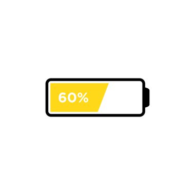 Pil Güç Göstergesi Simgesi Vektörü