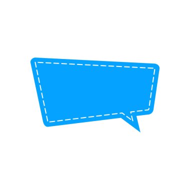 Mavi Boş Konuşma Kabarcık Vektörü Şablonu