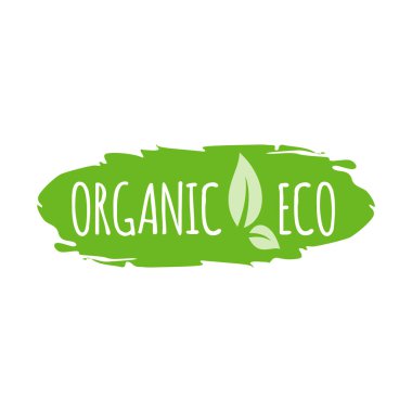 Organik Gıda Damgası Mühürleme İllüstrasyon Tasarım Vektör Şablonu