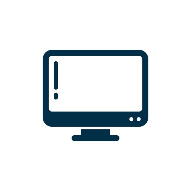 Televizyon Ekran Simgesi Vektör Şablonu