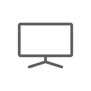 Televizyon Ekran Simgesi Vektör Şablonu