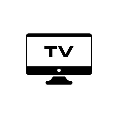 Televizyon Ekran Simgesi Vektör Şablonu