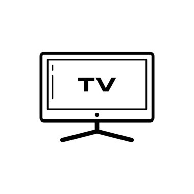 Televizyon Ekran Simgesi Vektör Şablonu